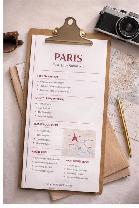 To Paris Ultimate Guide Cheat Sheet
