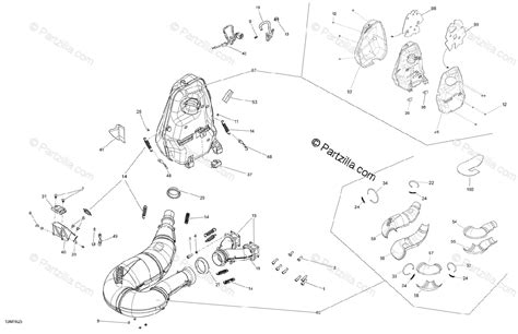 Ski Doo 2016 RENEGADE 600 HO E TEC OEM Parts Diagram For Exhaust