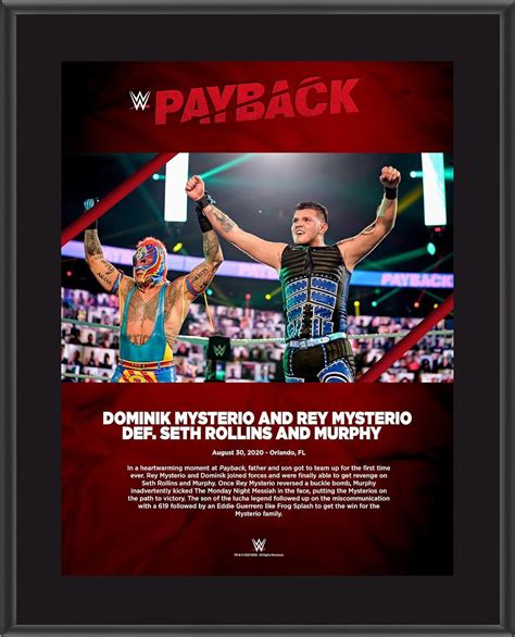 Rey Dominik Mysterio WWE 10 5 X 13 2020 Payback Sublimated Plaque