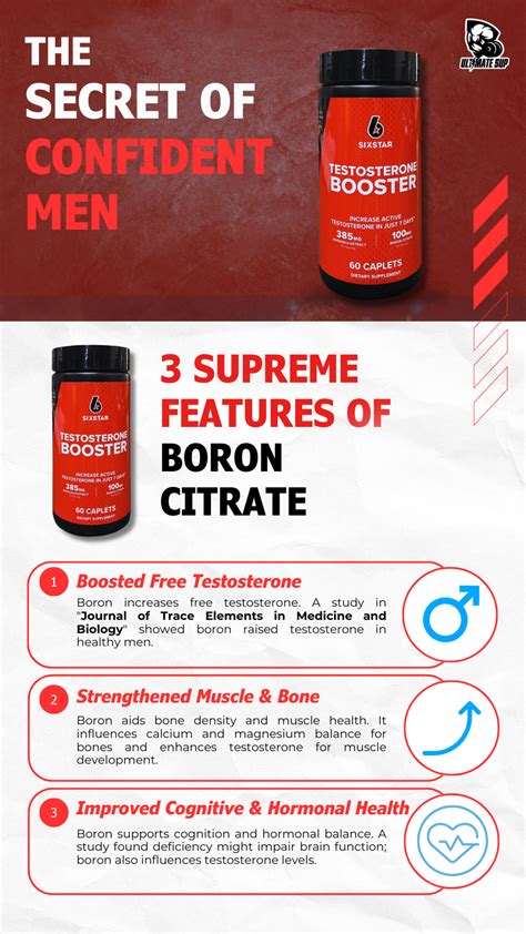 Six Star Elite Series Testosterone Booster For Men With Boron Citrate