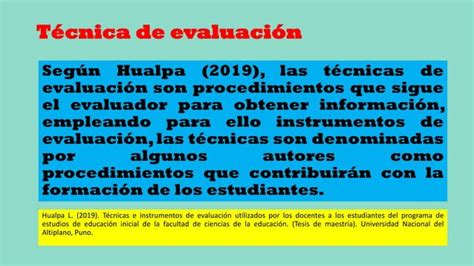 DIAPOSITIVA DE CLASE N 7 TECNICAS E INSTRUMENTOS DE EVALU Pdf