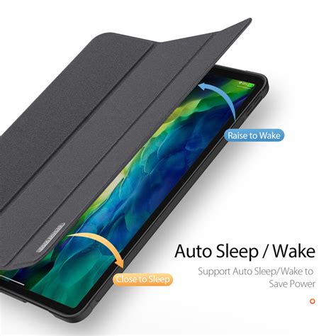 DUX DUCIS DOMO Series Luxury Smart Wake Sleep PU TPU Trifold Stand