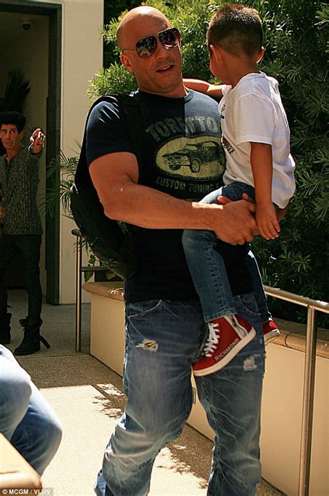 vin diesel shows  softer side   hugs son vincent  photo