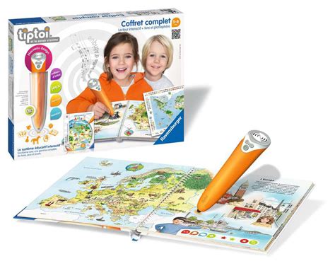 Tiptoi Coffret Complet Lecteur Interactif Livre Atlas Lecteur Et