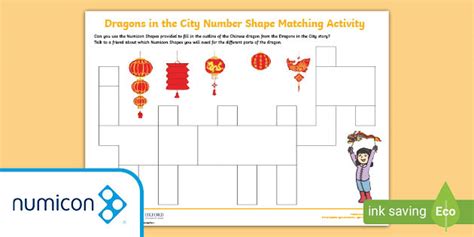 Dragons In The City Chinese New Year Number Shape Activity