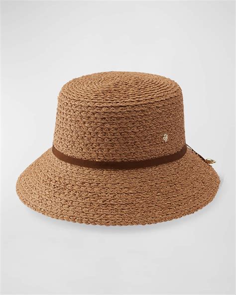 Helen Kaminski Scallop Braid Bucket Hat Neiman Marcus