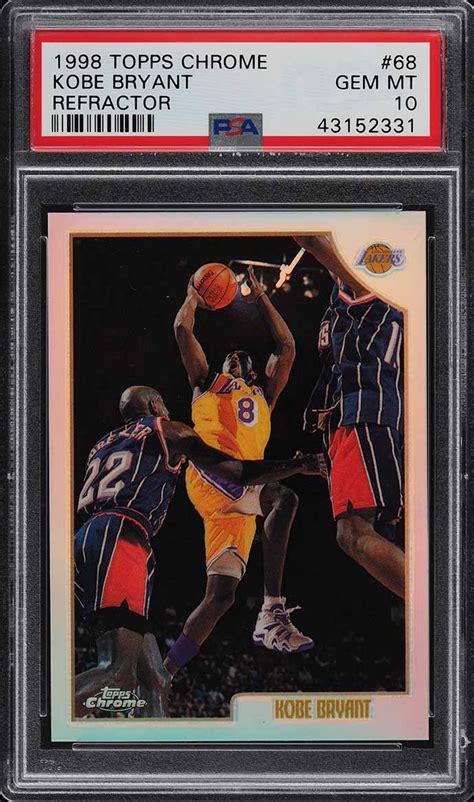 1998 Topps Chrome Refractor Kobe Bryant 68 PSA 10 GEM MINT PWCC