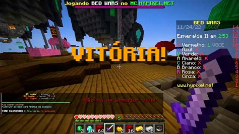 VITÓRIA JÁ NA PRIMEIRA DO DIA BEDWARS MINECRAFT YouTube