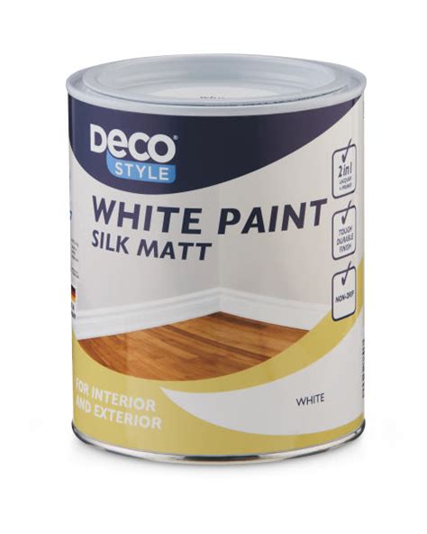 Deco Style White Silk Matt Paint 1l Aldi Great Britain Specials Archive