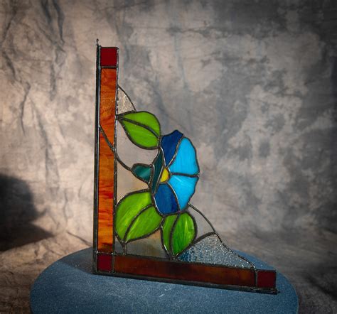 Stained Glass Morning Glory Corner Panel Series 1 In The Morning Etsy