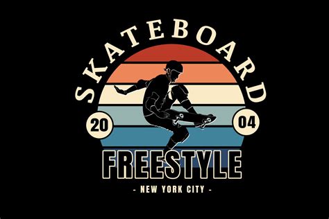 skateboard freestyle new york city color orange cream and green 2690981 ...