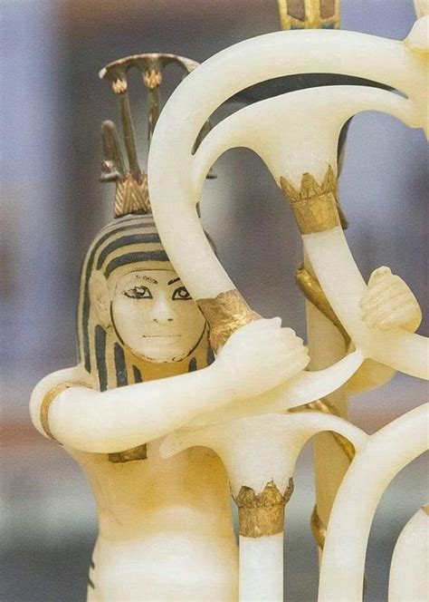 Details Of An Alabaster Perfume Vase From The Tomb Of King Tutankhamun