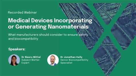 Webinar Medical Devices Incorporating Or Generating Nanomaterials