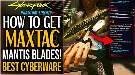 Cyberpunk How To Get Legendary Maxtac Mantis Blades Secret Legendary