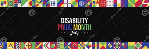 Disability Pride Month Vector Illustration July Awareness Celebrating