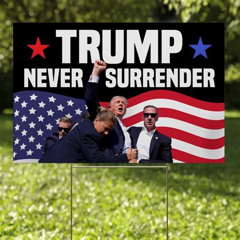 84warriors Never Surrender 2024 Yard Sign Republican Anti Democrat Yard Sign Vote