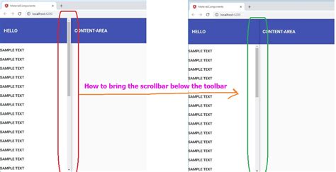 Angular How To Show The Scrollbar Below The Sidenav Toolbar In