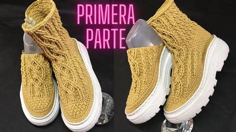 Botas Tejidas A Crochet Con Trenzas Explicado Paso A Paso Video