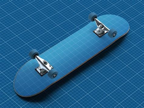 Free Skateboard Mockup PSD