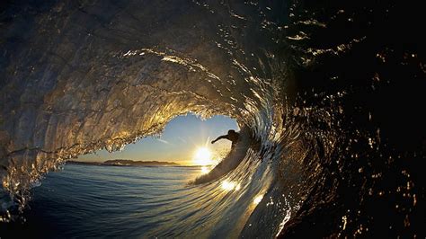 Sun Water Reflection Sport Surfing Surfers Sunset Waves Hd