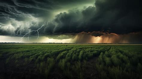 Premium AI Image | Ominous Storm Clouds Background