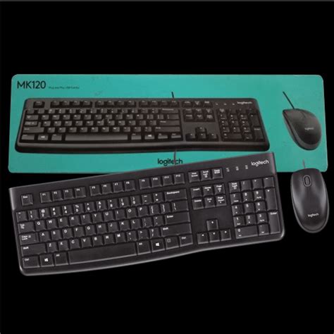 Keyboard Mouse LOGITECH MK120 COMBO Kabel MK 120 ORIGINAL Garansi