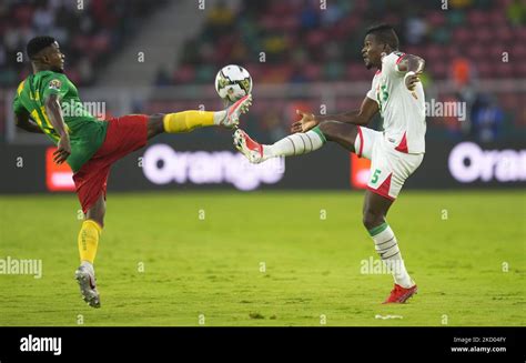 Patrick Malo Of Burkina Faso And Martin Hongla Of Cameroon During