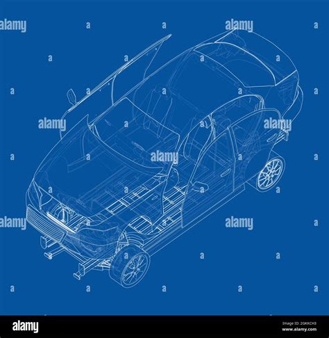 Assembling Electric Car Vector Stock Vector Image Art Alamy