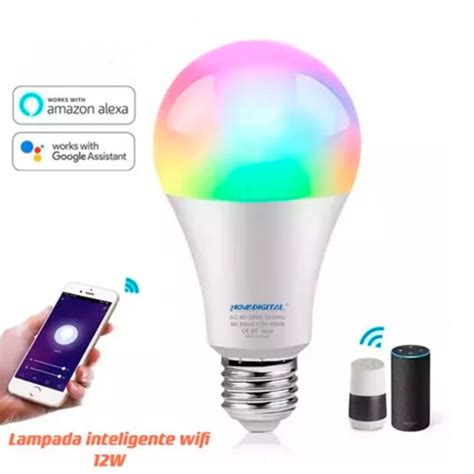 Lâmpada Led Inteligente Wi Fi Android IOS RGB 12W Novadigital 12W RGB