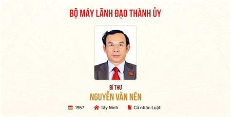 Bộ máy Thành ủy TP HCM và các chức danh chủ chốt của UBND TP