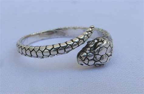 Sterling Silber Ouroboros Schlange Schlange Ring Etsy