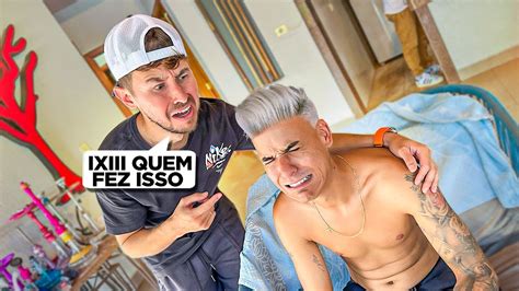 PINTEI O CABELO DO MEU FILHO OUTRA COR Me Arrependi YouTube