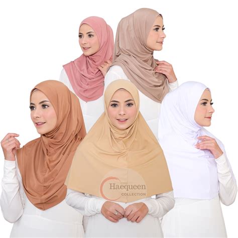 Jual Hijab Instan Khimar Daisy Bergo Malay Jilbab Melayu Premium Bisa