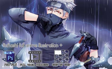 Artstation Kakashi Anime Illustration Pack Tutorials