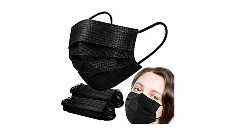 100pcs Black Disposable Mask For Women Men Disposable Masks 3 Ply Mask