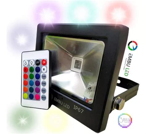 Refletor Holofote Led Rgb 20w Ip67 Bivolt Parcelamento Sem Juros