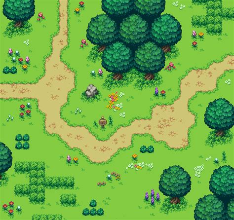 Title Path Garden Pixel Artist Beetleking Pixel Art Landscape