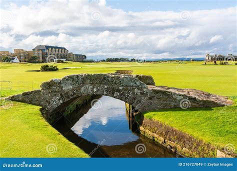 The Famous Swilcan Bridge On St Andrew Old Course Stock Image