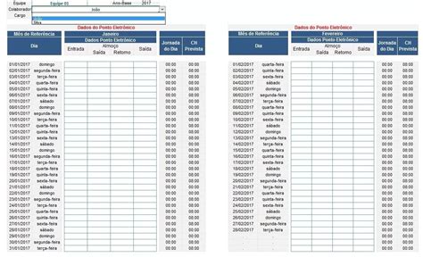 Planilhas Controle De Ponto Eletr Nico E Banco De Horas R