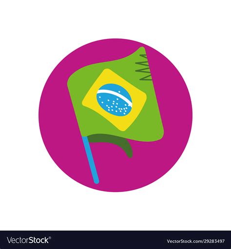 Isolated brazil flag design Royalty Free Vector Image