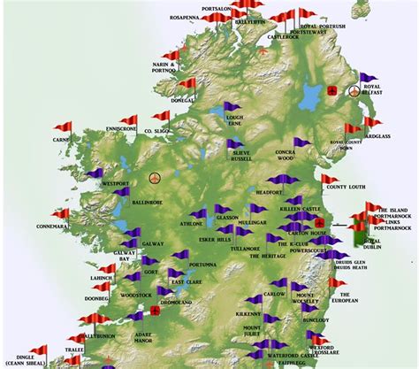 Best Golf Courses In Ireland Map | map of interstate