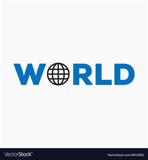 World typography lettering logo template Vector Image