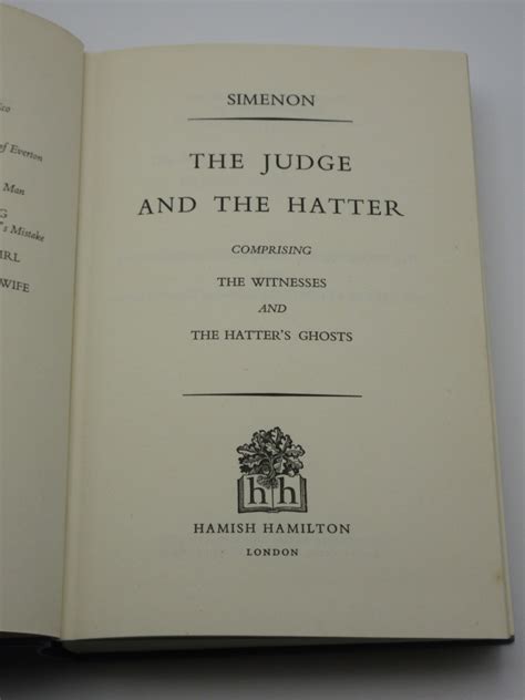 The Judge And The Hatter Comprising The Witnesses And The Hatter S