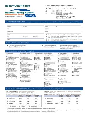 Fillable Online REGISTRATION FORM 3 WAYS TO REGISTER FOR CONGRESS