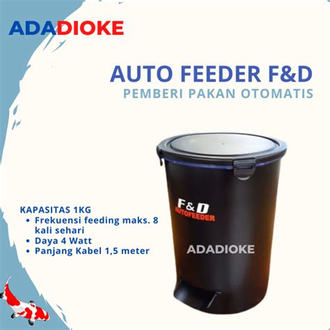 F D Autofeeder Kg Auto Feeder Pemberi Pakan Makan Ikan Otomatis