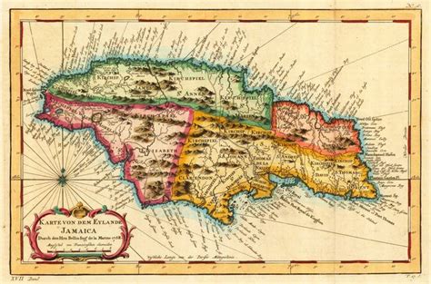 Old Map Jamaica