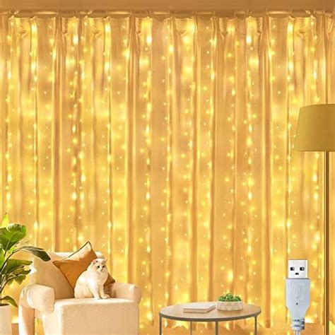 Amazon Ollny Fairy Lights Curtain Warm White Led Ftx Ft