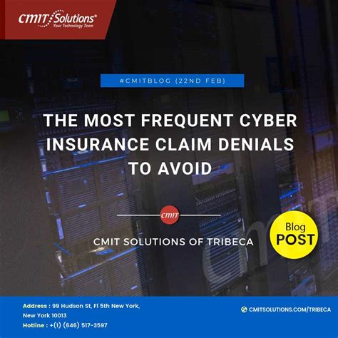 The Most Frequent Cyber Insurance Claim Denials To Avoid CMIT