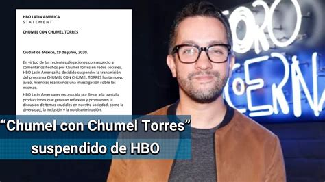 Suspenden Programa De Chumel Torres En Hbo Tras Polémica Youtube