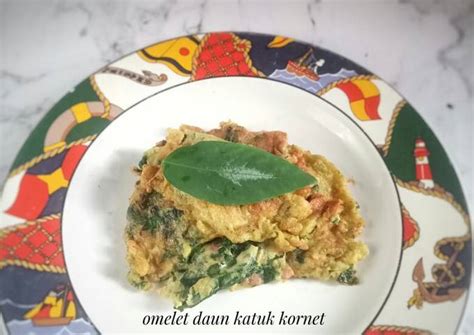 Resep Omelet Daun Katuk Kornet Oleh Selvia Oktaviani Cookpad